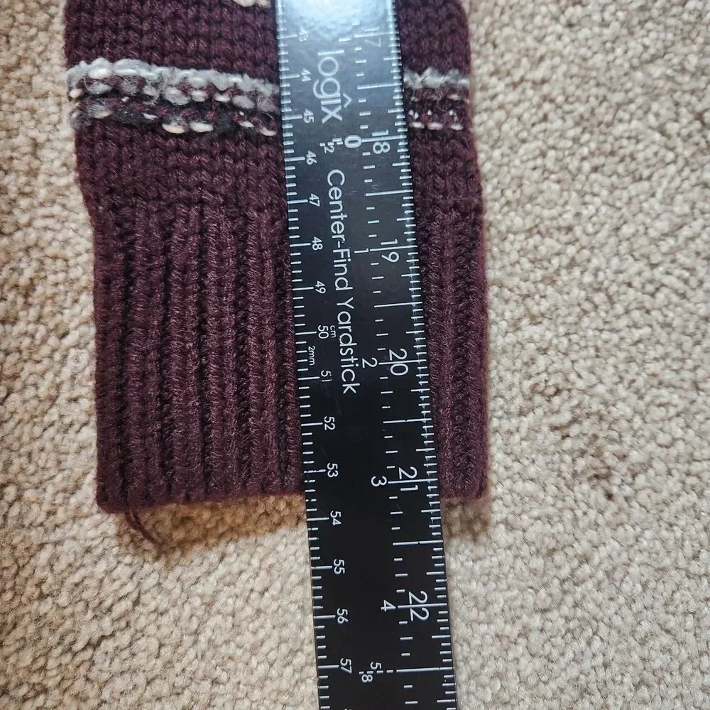 Calvin Klein Sweater Women S Acrylic Marled Burgundy Knit Pullover